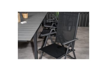 Spisegruppe Levels Forlengbar 160cm + 6 Break Stoler Svart/G - Venture Home - Hagemøbler & utemiljø - Hagegruppe - Spisegrupper hage