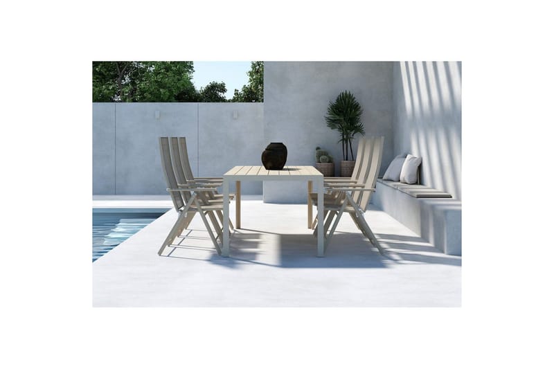 Spisegruppe Mirko, Levanzo - Beige - Hagemøbler & utemiljø - Hagegruppe - Spisegrupper hage