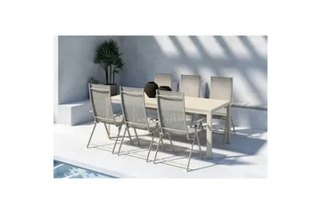 Spisegruppe Mirko, Levanzo - Beige - Hagemøbler & utemiljø - Hagegruppe - Spisegrupper hage