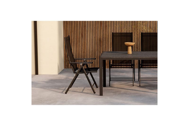 Spisegruppe Mirko 140x80x74, Levanzo - Svart - Hagemøbler & utemiljø - Hagegruppe - Spisegrupper hage