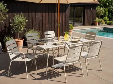 Spisegruppe Terenzo - Lys beige - Hagemøbler & utemiljø - Hagegruppe - Spisegrupper hage