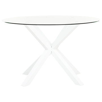 Spisegruppe utendørs 4-seter Maletto/Busseto - hvit/grå/transparent/brun - Hagemøbler & utemiljø - Hagegruppe - Spisegrupper hage