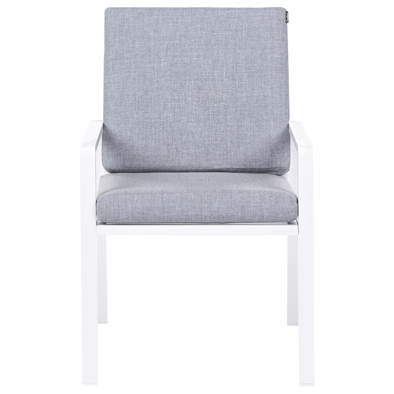 Spisegruppe utendørs 4-seter Visso - hvit/grå/beige - Hagemøbler & utemiljø - Hagegruppe - Spisegrupper hage