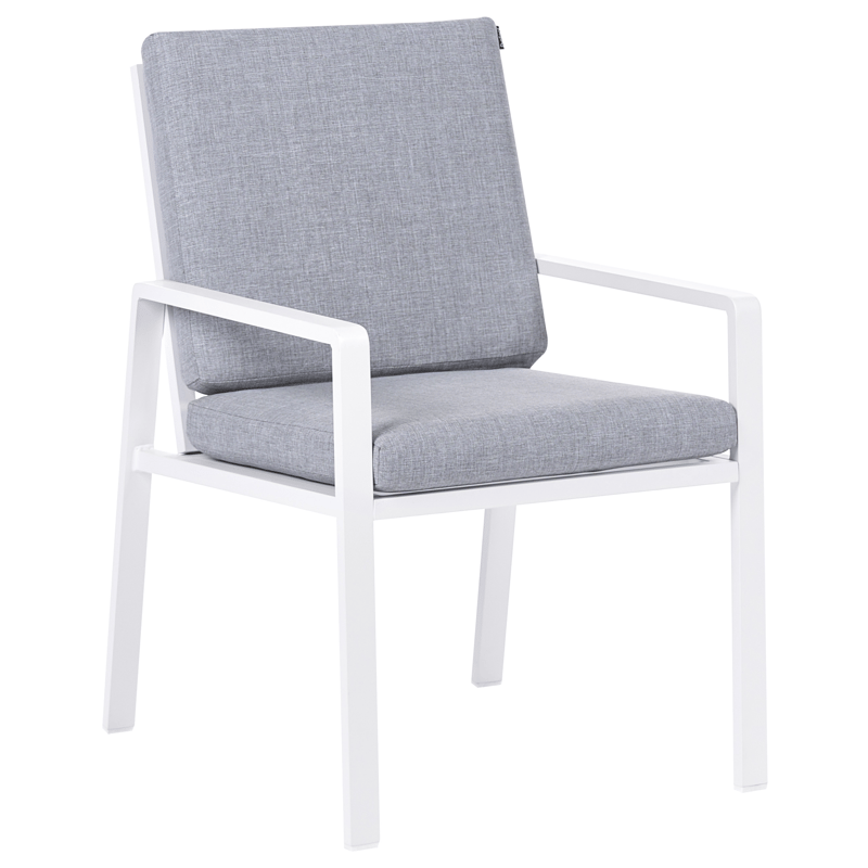 Spisegruppe utendørs 4-seter Visso - hvit/grå/beige - Hagemøbler & utemiljø - Hagegruppe - Spisegrupper hage