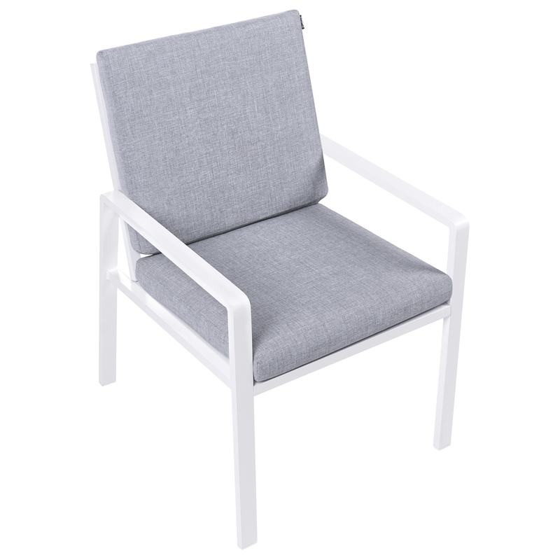 Spisegruppe utendørs 4-seter Visso - hvit/grå/beige - Hagemøbler & utemiljø - Hagegruppe - Spisegrupper hage