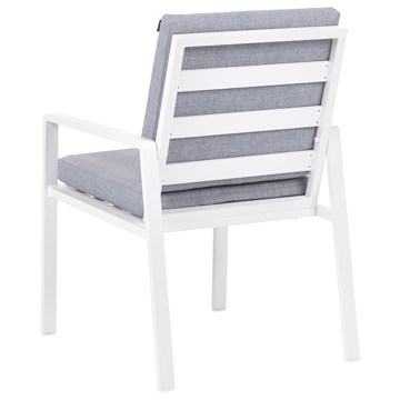 Spisegruppe utendørs 4-seter Visso - hvit/grå/beige - Hagemøbler & utemiljø - Hagegruppe - Spisegrupper hage