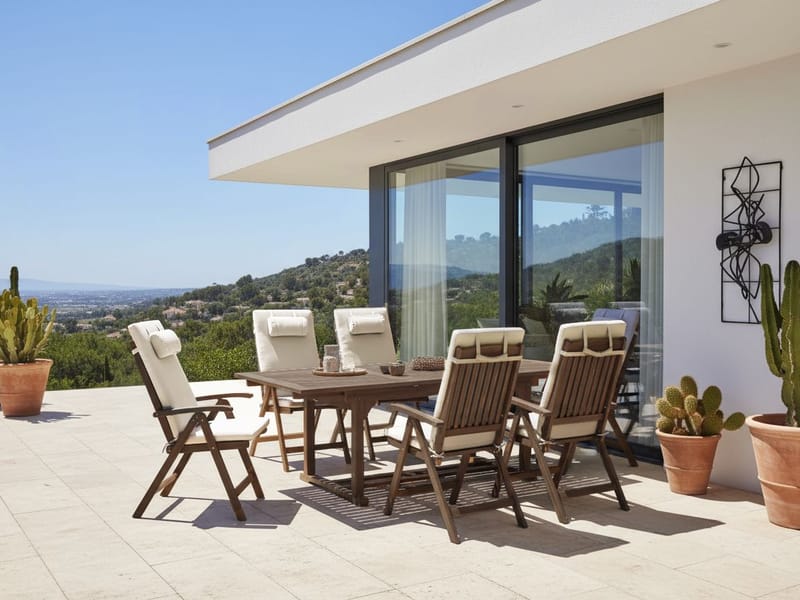 Spisegruppe utendørs 6-seter Amantea Premium akasietre - Brun/Beige - Hagemøbler & utemiljø - Hagegruppe - Spisegrupper hage