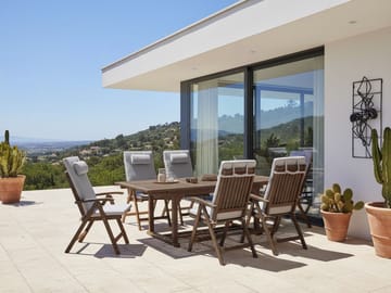 Spisegruppe utendørs 6-seter Amantea Premium akasietre - Brun/grå - Hagemøbler & utemiljø - Hagegruppe - Spisegrupper hage