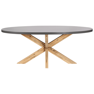 Spisegruppe utendørs 6-seter Oristano med puter Betong - beige - Hagemøbler & utemiljø - Hagegruppe - Spisegrupper hage