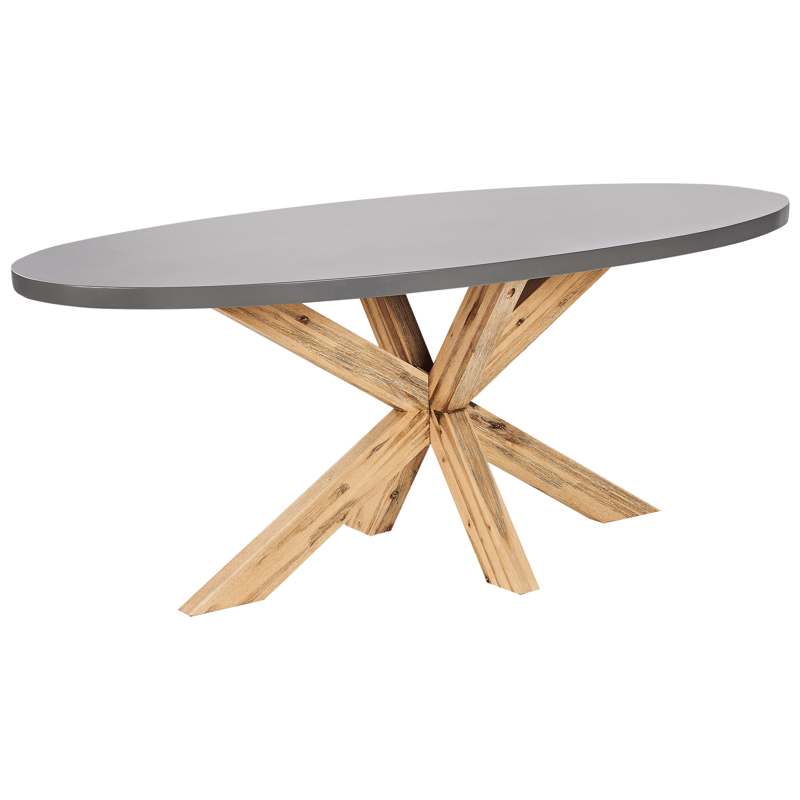 Spisegruppe utendørs 6-seter Oristano med puter Betong - beige - Hagemøbler & utemiljø - Hagegruppe - Spisegrupper hage