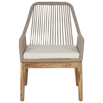 Spisegruppe utendørs 6-seter Oristano med puter Betong - beige - Hagemøbler & utemiljø - Hagegruppe - Spisegrupper hage