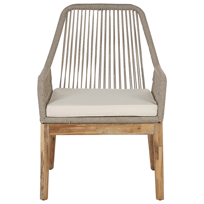 Spisegruppe utendørs 6-seter Oristano med puter Betong - beige - Hagemøbler & utemiljø - Hagegruppe - Spisegrupper hage