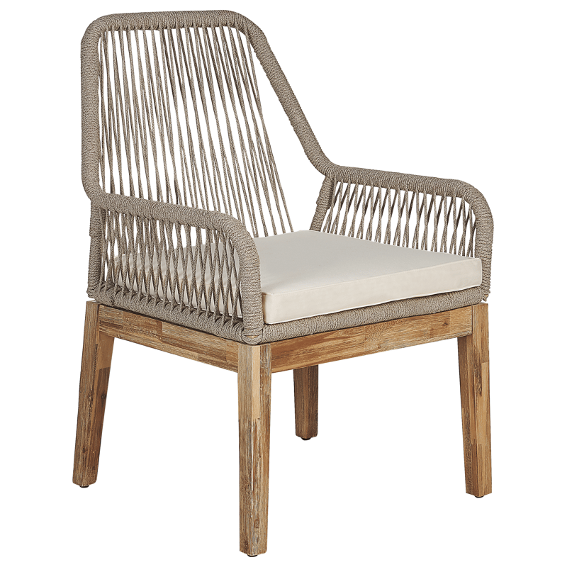 Spisegruppe utendørs 6-seter Oristano med puter Betong - beige - Hagemøbler & utemiljø - Hagegruppe - Spisegrupper hage