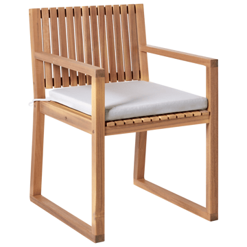 Spisegruppe utendørs 8-seter Sassari Premium med puter akasietre - Brun/grå - Hagemøbler & utemiljø - Hagegruppe - Spisegrupper hage