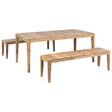 Spisegruppe utendørs med benker 6-seter Chioggia akasietre - Natur - Hagemøbler & utemiljø - Hagegruppe - Spisegrupper hage