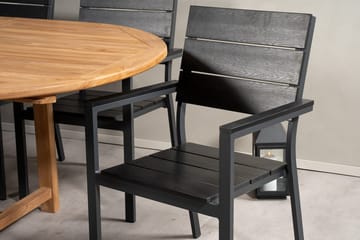 Spisegruppe Venture Home Kenya, Levels - teak/svart - Hagemøbler & utemiljø - Hagegruppe - Spisegrupper hage