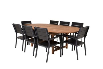 Spisegruppe Venture Home Kenya, Levels - teak/svart - Hagemøbler & utemiljø - Hagegruppe - Spisegrupper hage