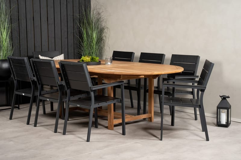 Spisegruppe Venture Home Kenya, Levels - teak/svart - Hagemøbler & utemiljø - Hagegruppe - Spisegrupper hage