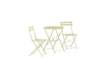 Tao kafégruppe utendørs - Lys gul - Hagemøbler & utemiljø - Hagegruppe - Cafemøbler & cafesett