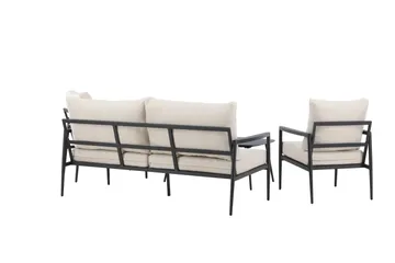 Taromina Sofagruppe Utendørs 4-seter - Svart/Beige - Hagemøbler & utemiljø - Hagegruppe - Sofagruppe utendørs