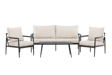 Taromina Sofagruppe Utendørs 4-seter - Svart/Beige - Hagemøbler & utemiljø - Hagegruppe - Sofagruppe utendørs