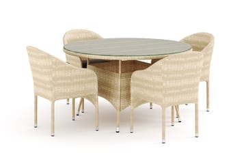 Thor Spisegruppe med 4 stoler - Hagemøbler & utemiljø - Hagegruppe - Spisegrupper hage