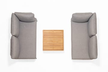 TOPAZ Loungegruppe 4-seter sofa + sofabord 73 cm - Grå - Hagemøbler & utemiljø - Hagegruppe - Sofagruppe utendørs