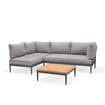TOPAZ Loungegruppe 4-seter sofa + sofabord 73 cm - Grå - Hagemøbler & utemiljø - Hagegruppe - Sofagruppe utendørs