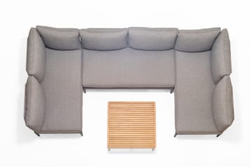 TOPAZ Loungegruppe 6-seter sofa + sofabord 73 cm - Magnesiumgrå - Hagemøbler & utemiljø - Hagegruppe - Sofagruppe utendørs