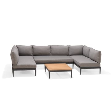 TOPAZ Loungegruppe 6-seter sofa + sofabord 73 cm - Magnesiumgrå - Hagemøbler & utemiljø - Hagegruppe - Sofagruppe utendørs