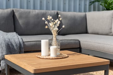 TOPAZ Loungegruppe 6-seter sofa + sofabord 73 cm - Magnesiumgrå - Hagemøbler & utemiljø - Hagegruppe - Sofagruppe utendørs