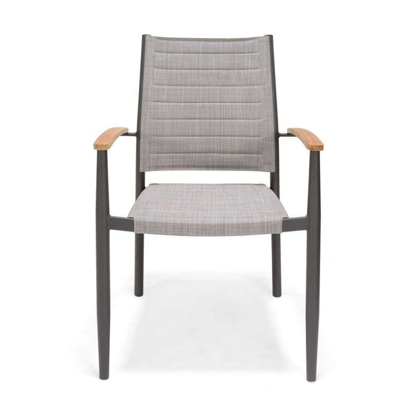 TOPAZ Spisegruppe 144 cm 6 lenestoler - Grå - Hagemøbler & utemiljø - Hagegruppe - Spisegrupper hage