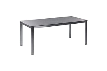 Trädgårdsmatgrupp Beliani Cosoleto/Grosseto 6-Sits Black||Silver - Hagemøbler & utemiljø - Hagegruppe - Spisegrupper hage