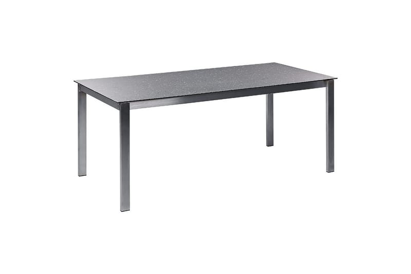 Trädgårdsmatgrupp Beliani Cosoleto/Grosseto 6-Sits Black||Silver - Hagemøbler & utemiljø - Hagegruppe - Spisegrupper hage