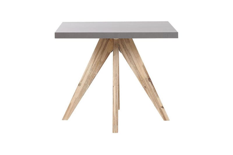 Trädgårdsmöbelset Beliani Olbia med fyrkantigt betongbord Grey||Beige||Light wood - Hagemøbler & utemiljø - Hagegruppe - Spisegrupper hage
