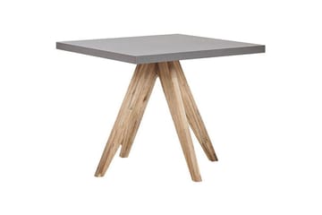 Trädgårdsmöbelset Beliani Olbia med fyrkantigt betongbord Grey||Beige||Light wood - Hagemøbler & utemiljø - Hagegruppe - Spisegrupper hage