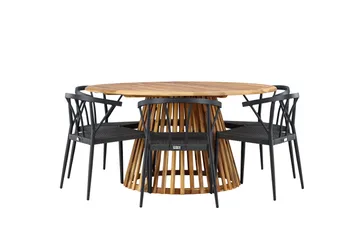 Tucumán Spisegruppe + 6 stoler - Natur - Hagemøbler & utemiljø - Hagegruppe - Spisegrupper hage