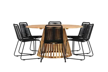 Tucumán Spisegruppe + 6 stoler - Natur - Hagemøbler & utemiljø - Hagegruppe - Spisegrupper hage