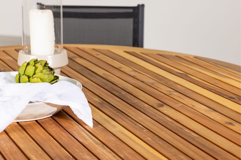 Tucumán Spisegruppe 120 cm Rund med 6 Copacabana Stoler - Natur - Hagemøbler & utemiljø - Hagegruppe - Spisegrupper hage