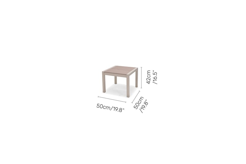 Urbanite Sett sidebord + 2 carverstoler - Lys Grå - Hagemøbler & utemiljø - Hagegruppe - Cafemøbler & cafesett