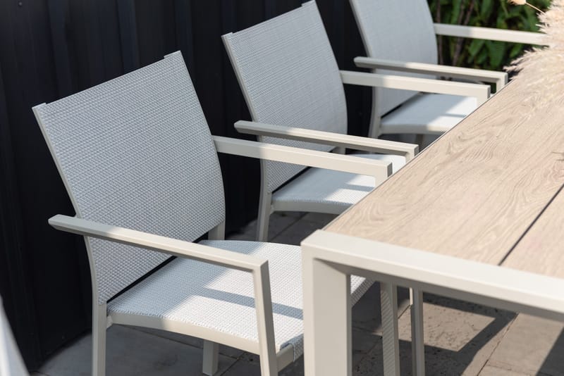 Urbanite Spisegruppe 205 cm 6 lenestoler - Grå - Hagemøbler & utemiljø - Hagegruppe - Spisegrupper hage