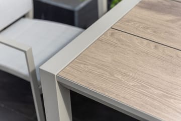 Urbanite Spisegruppe Utendørs 160 cm 4 Lenestoler - Grå - Hagemøbler & utemiljø - Hagegruppe - Spisegrupper hage