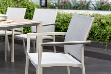 Urbanite Spisegruppe Utendørs 160 cm 6 Lenestoler - Grå - Hagemøbler & utemiljø - Hagegruppe - Spisegrupper hage