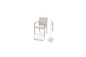 Urbanite Spisegruppe Utendørs 160 cm 6 Lenestoler - Grå - Hagemøbler & utemiljø - Hagegruppe - Spisegrupper hage