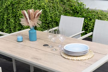 Urbanite Spisegruppe Utendørs 160 cm 6 Lenestoler - Grå - Hagemøbler & utemiljø - Hagegruppe - Spisegrupper hage