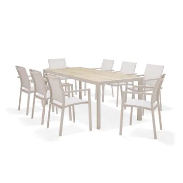 Urbanite Spisegruppe Utendørs 205 cm 8 Lenestoler - Grå - Hagemøbler & utemiljø - Hagegruppe - Spisegrupper hage