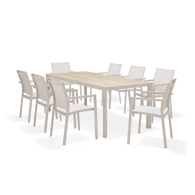 Urbanite Spisegruppe Utendørs 205 cm 8 Lenestoler, Grå