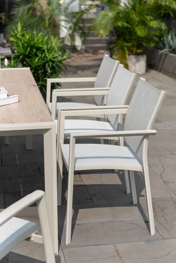 Urbanite Spisegruppe Utendørs 205 cm 8 Lenestoler - Grå - Hagemøbler & utemiljø - Hagegruppe - Spisegrupper hage