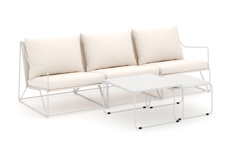 Usteryd 3-seters loungesofa med settbord, Beige