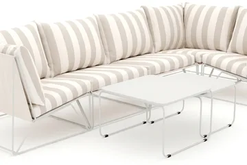 Usteryd utendørs hjørnesofa 5-seters vendbar - Beige/Stripete - Hagemøbler & utemiljø - Hagegruppe - Sofagruppe utendørs